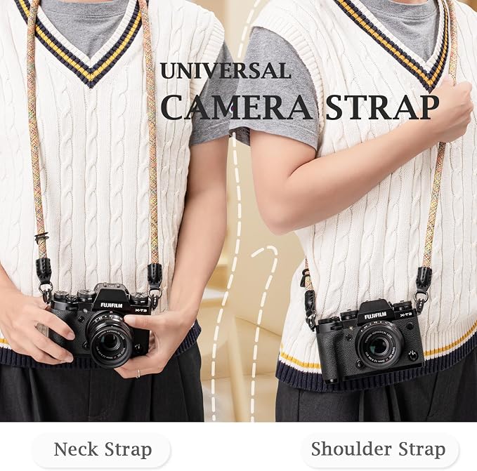 VOVMOEYA Nylon Braided Camera Rope Strap, Camera Neck Shoulder Strap - Image 4