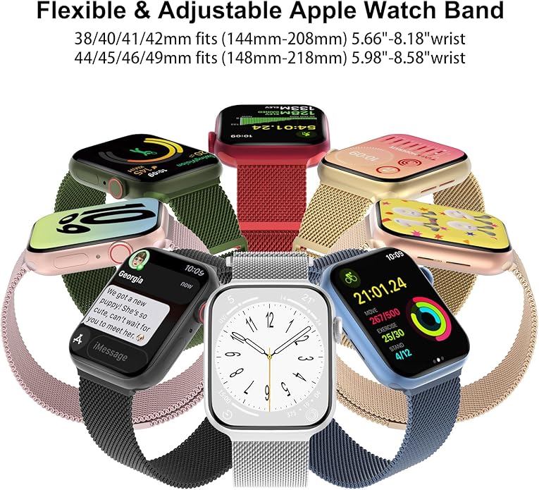 3 Pack Mesh Metal Band Compatible - Image 4