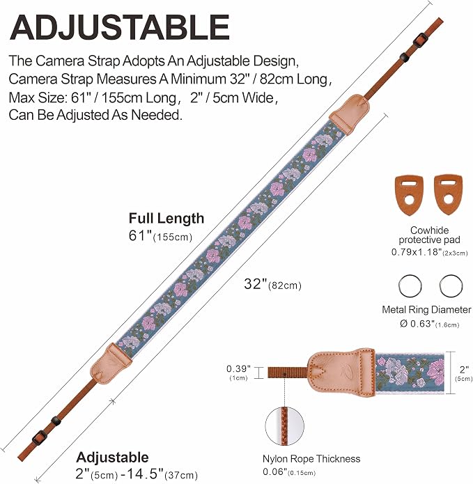 Padwa Lifestyle Vintage Camera Strap - Image 5