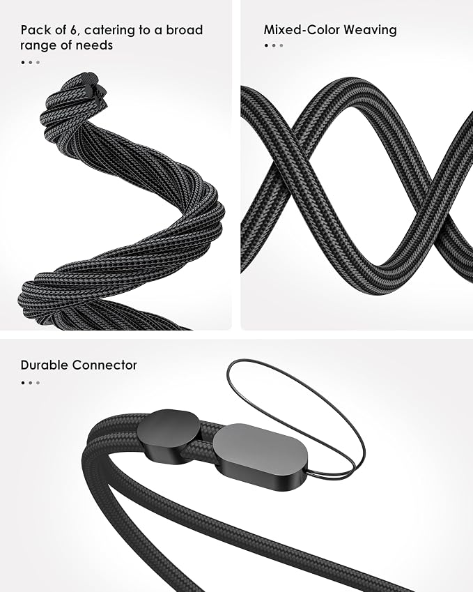 Avorast Hand Wrist Strap Lanyard, 6 Pack Adjustable Colorful Nylon Hand Wrist - Image 4