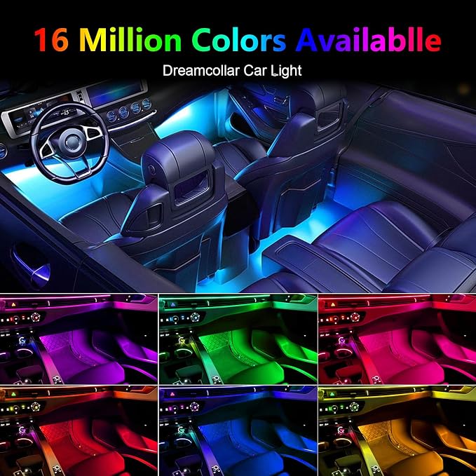 Acrylic Interior Car Lights, Car Accessories 10 in 1 Car LED Strip Lights - Image 4