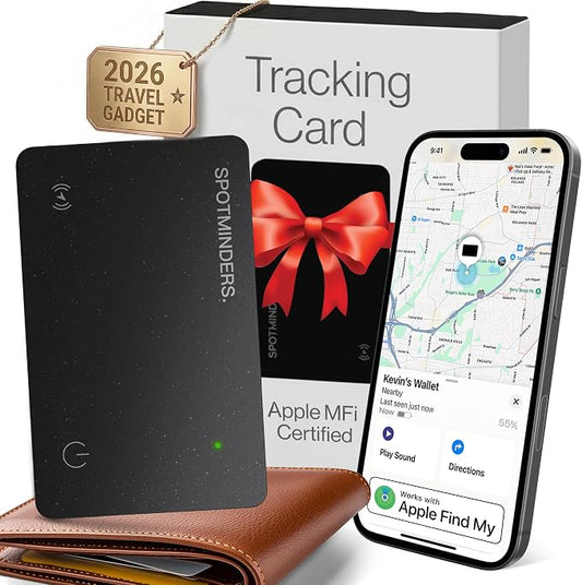 SPOTMINDERS Apple MFi Certified Wallet Tracker Card by Spotminders