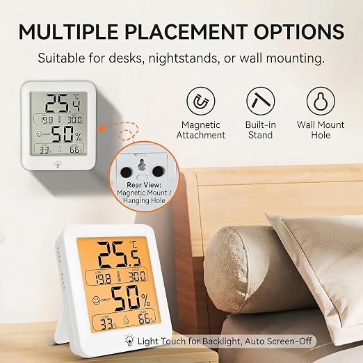 Digital Thermometer Hygrometer for Home, Indoor Room Temperature Humidity - Image 7