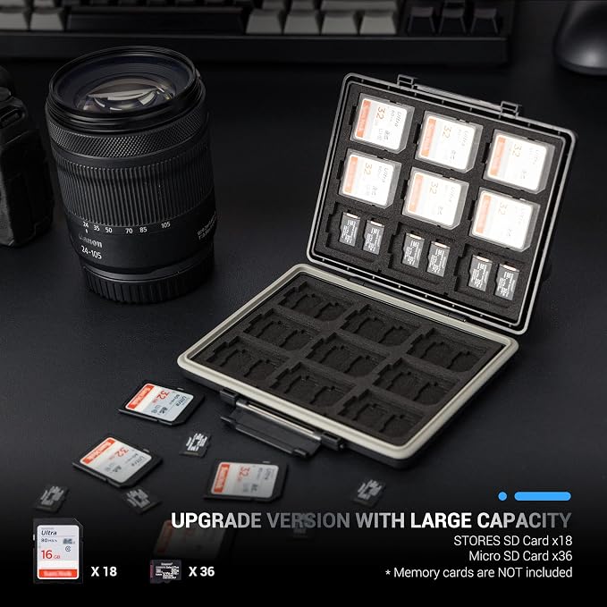 54 Slots Memory Card Case for 36 Micro SD and 18 SD Cards - Image 5