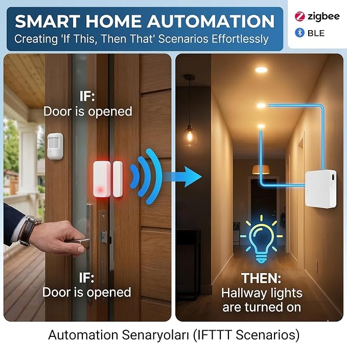 Smart Multi-Mode Gateway, Zigbee 3.0 & Bluetooth Mesh Hub, Tuya Smart Life App - Image 7