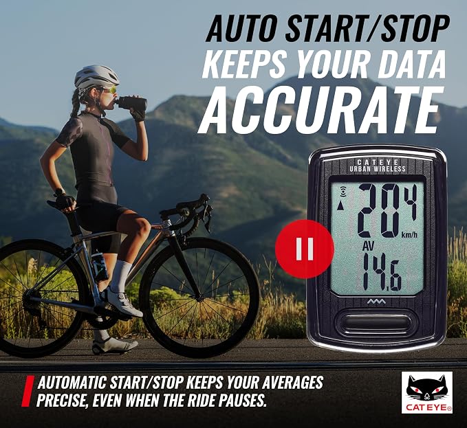 CATEYE Urban Wireless Bike Computer – Analog Speedometer & Odometer - Image 9