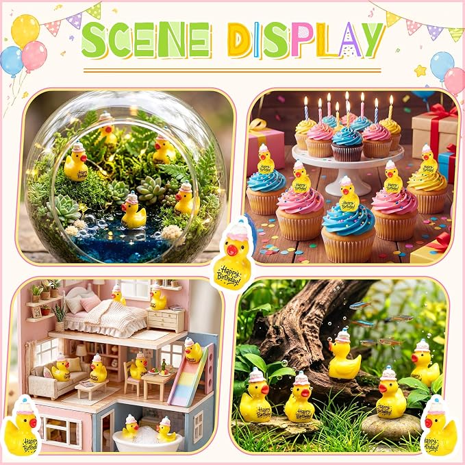 Skylety 25 Piece Happy Birthday Resin Ducks - Image 6