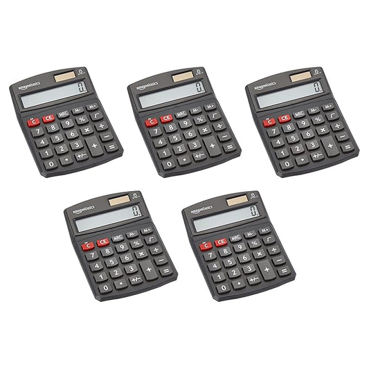 Amazon Basics LCD 8-Digit Desktop Calculator, Portable and Easy to Use by AmazonBasics