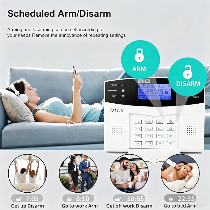 17pcs Wireless DIY Home Burglar Alarm System, 4G WiFi GSM, No Monthly Fee - Image 5