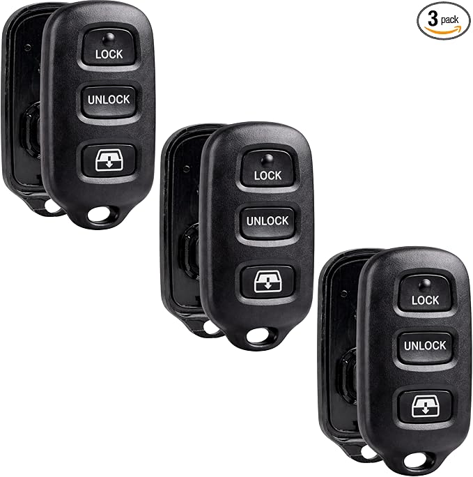 3X for Toyota 4Runner Key Fob Cover Shell Case & Button Pad Replacement by USAREMOTE