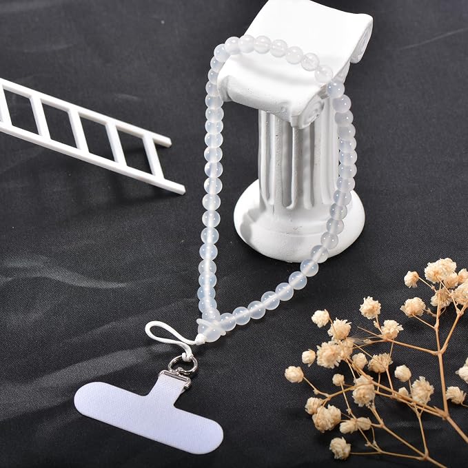 Agate Beaded Phone Wrist Strap for Women Men Stone Beads Charm Handmade - Image 4