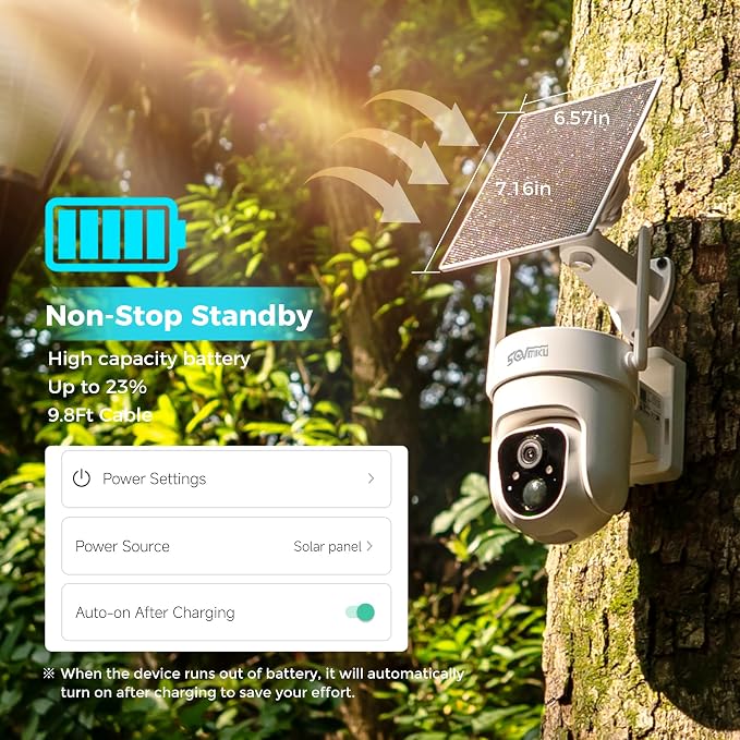 Vicohome CQ4 2K AI Solar Security Camera Wireless Outdoor, Battery Powered Cam - Image 8