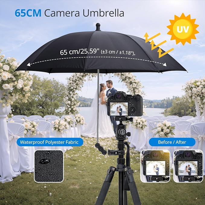 65CM/25.6" Camera Tripod Umbrella - Image 3