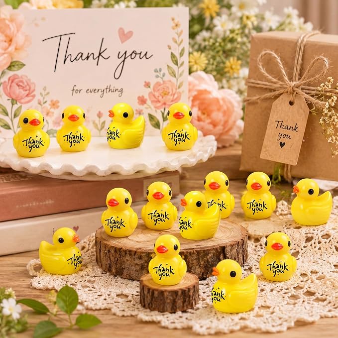 Skylety 100 Pcs Thank You Gifts Mini Resin Ducks Employee Appreciation Gifts - Image 6