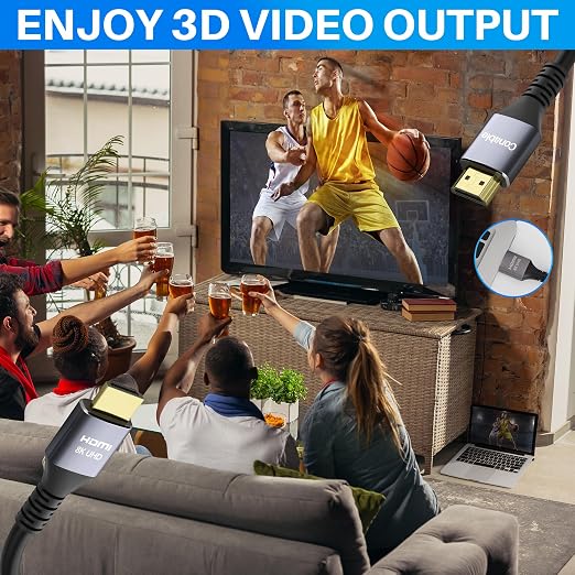 HDMI® Cable, Heavy-Duty 8K HDMI® Cable 25FT, 48Gbps Ultra HD Cord, Supports - Image 4