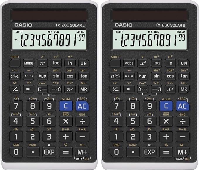 Casio fx-260 Solar II Scientific Calculator | 10-Digit Display | Fraction & by Casio
