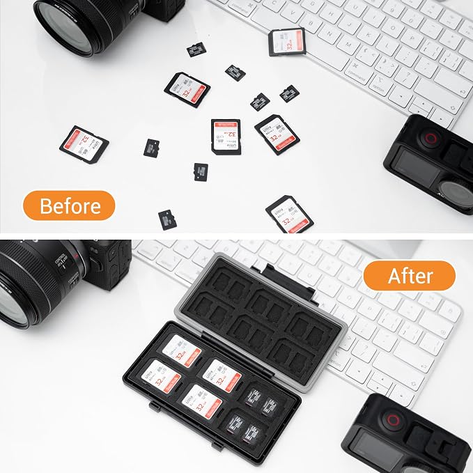 Green 36 Slots Memory Card Case Water-Resistant Anti-Shock Memory Card Wallet - Image 7