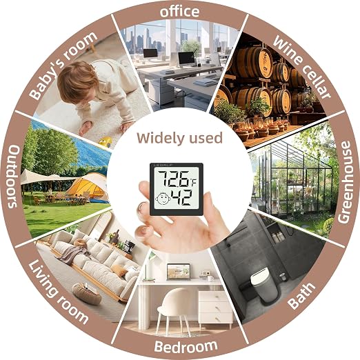 Mini Humidity Meter Hygrometer 6 Pack Room Thermometer Indoor Digital - Image 9
