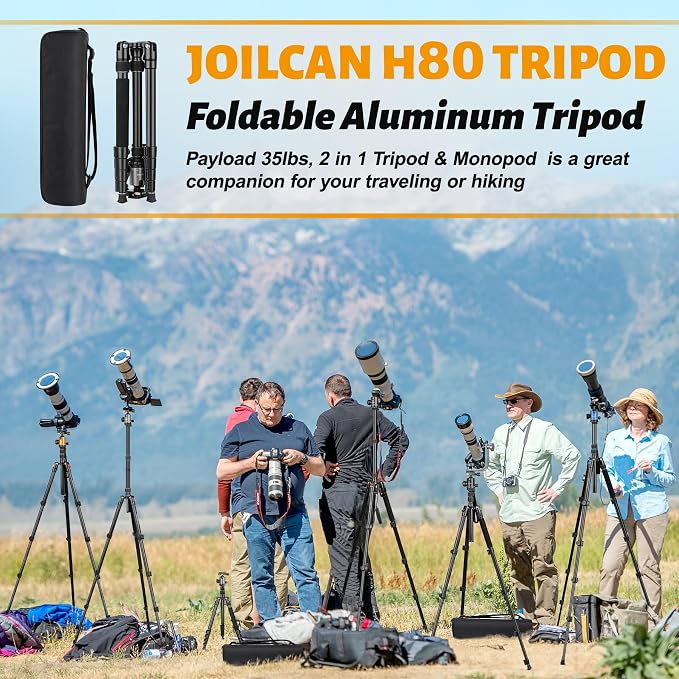 JOILCAN Tripod for Camera, Heavy Duty Travel Tripods for Spotting Scope - Image 8