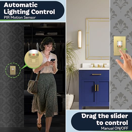 TOPGREENER Occupancy/Vacancy PIR Motion Sensor Light Switch, Learning Function - Image 7