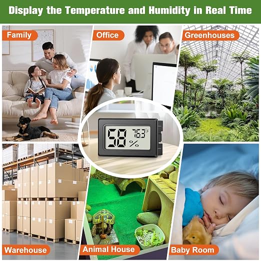 6 Pack Mini Hygrometer Indoor Humidity Meter, Small Digital Thermometer - Image 6