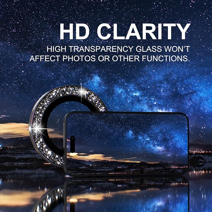 Choiche Compatible for iPhone 15 /iPhone 15 Plus Camera Lens Protector Bling - Image 5