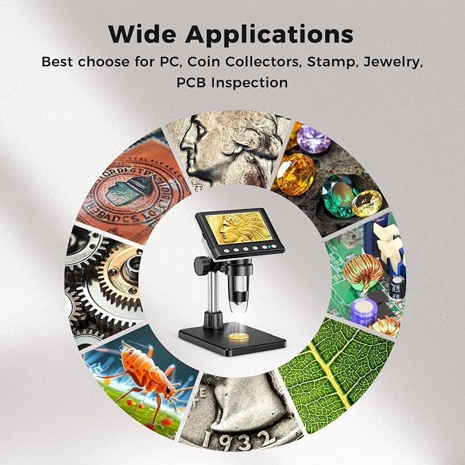 4.3 Inch LCD Digital Coin Microscope, 1000X USB Magnifier - Image 9