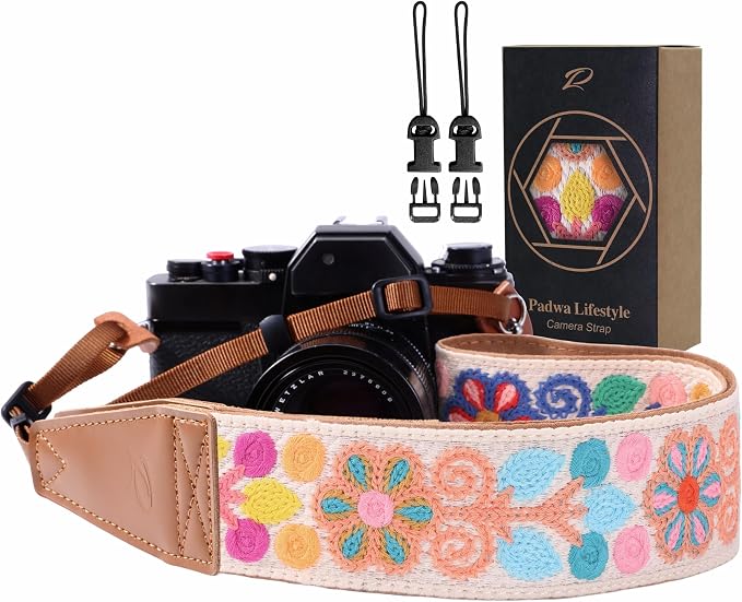 Padwa Lifestyle Colorful Crochet Camera Strap by PadwaLifestyleCameraStrap