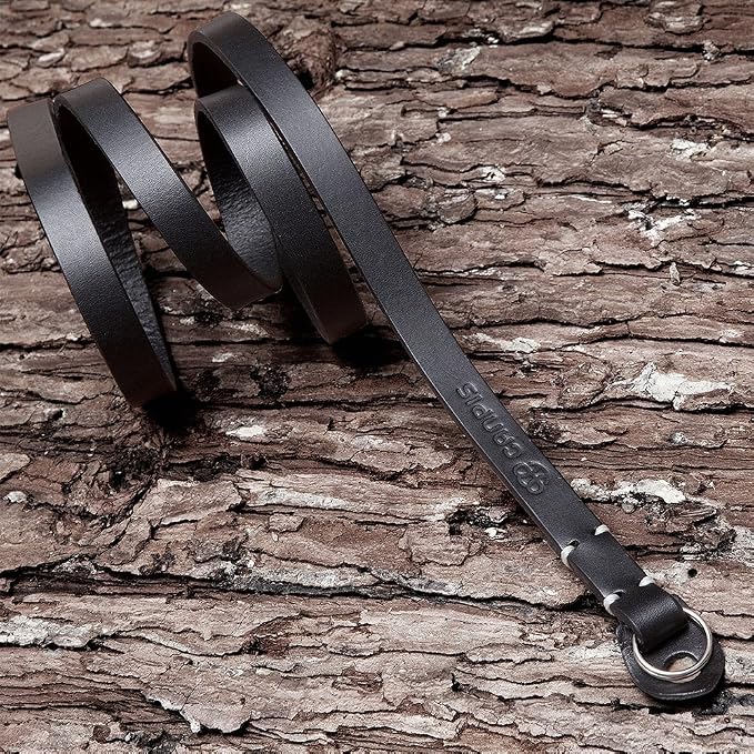 Genuine Slim Leather Camera Neck Shoulder Strap compatible - Image 4