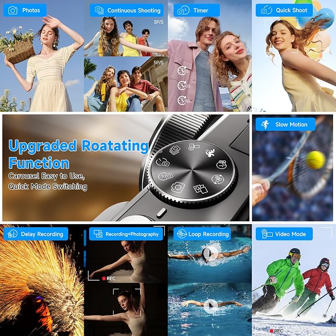 5K Vlogging Digital Camera for Beginners, 80MP Travel Camera for Photography - Image 6