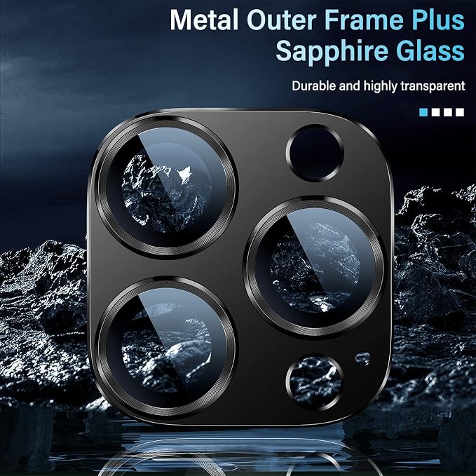 Uyiton for iPhone 12 Pro Max Camera Lens Protector, 9H Tempered Glass Camera - Image 4