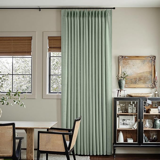 Memory Trained Pinch Pleated Curtains 108 Inches Long, Viral Linen Pinch Pleat - Image 4