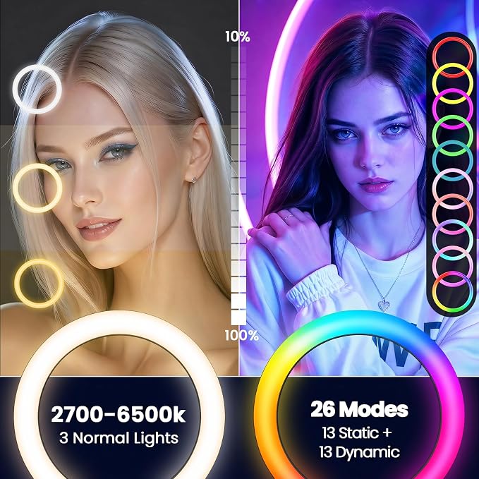 PEYOU 12" Selfie Ring Light - Image 7