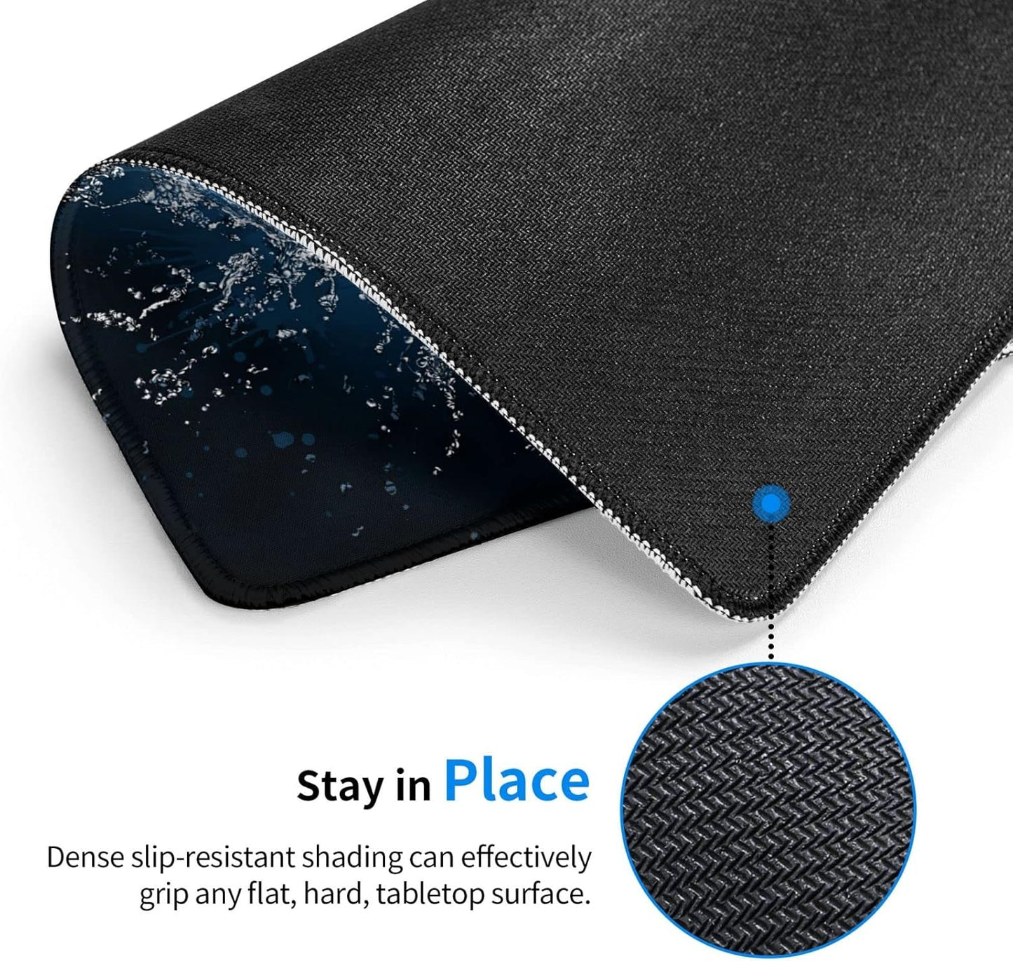 Football Mouse Pad Boys Men Teens Gamer Cool Desk Mat with Water Fire Printed, Sports Mousepad for Gaming/Home/Office, Non-Slip Rubber Mouse Mat with Stitched Edges for Desktop, 12 x 10 inch