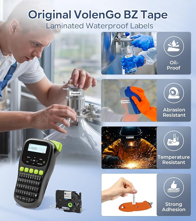 Label Maker Machine with-Tape, Wire Label Maker Waterproof-Labels, H1100 - Image 2