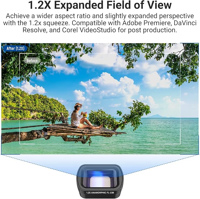 NEEWER 1.2X Blue Anamorphic Lens Compatible - Image 3