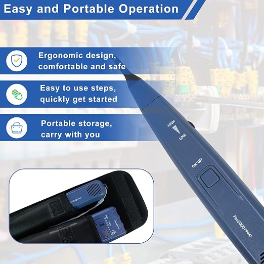 Pro3000 Tone Generator and Probe Kit, Toner Electrical Tool, Wire Toner and - Image 5