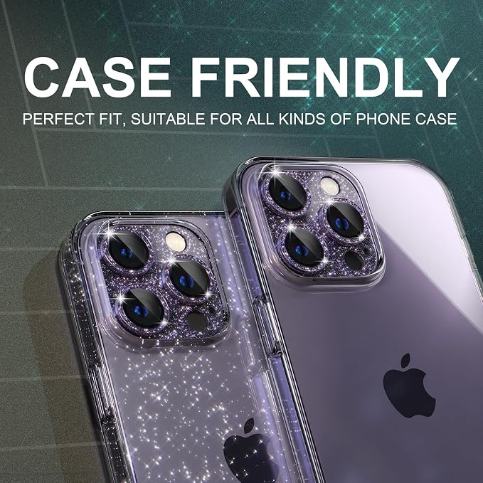Choiche for iPhone 14 Pro/iPhone 14 Pro Max Camera Lens Protector, Bling Camera - Image 5