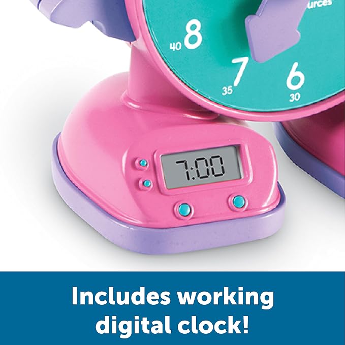 Learning Resources Tock The Learning Clock Pink - Image 3