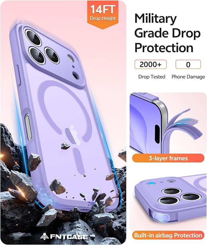 FNTCASE for iPhone 17 Pro Case: Translucent Matte Cases - Image 5