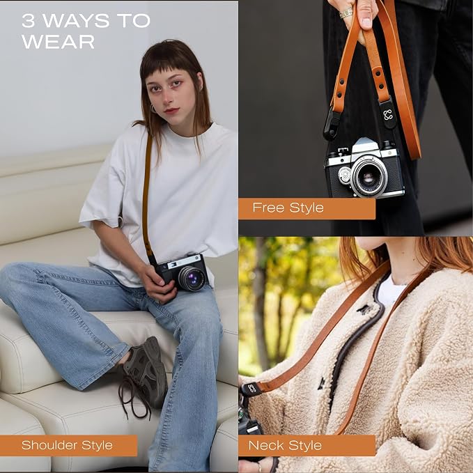 C Coiro Thin Leather Camera Strap - Image 4