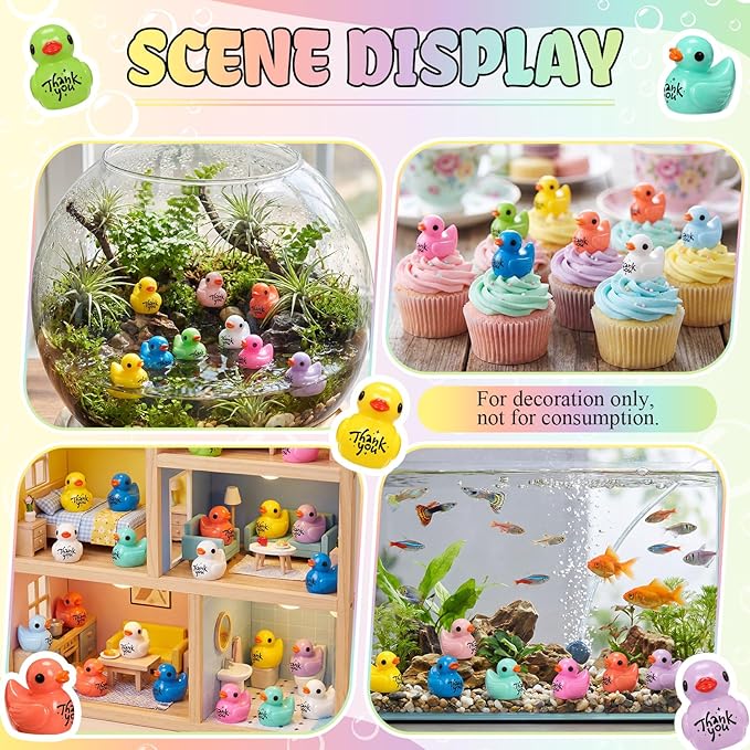 Skylety 120 Pcs Thank You Gifts Resin Ducks Employee Appreciation Gifts - Image 6
