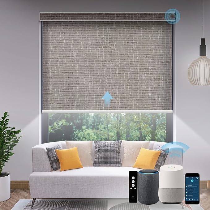 SmartWings Motorized Light Filtering Shades, Work by SmartWings