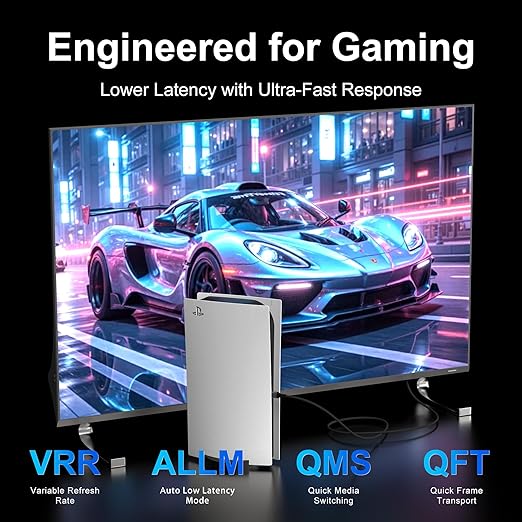 Fiber Optic HDMI Cable 50FT, 8K Long HDMI 2.1 Cable, 48Gbps Ultra High Speed - Image 5