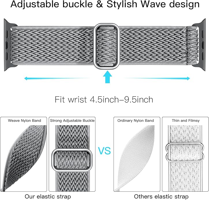Lerobo Stretchy Nylon Solo Loop Band, Compatible - Image 3