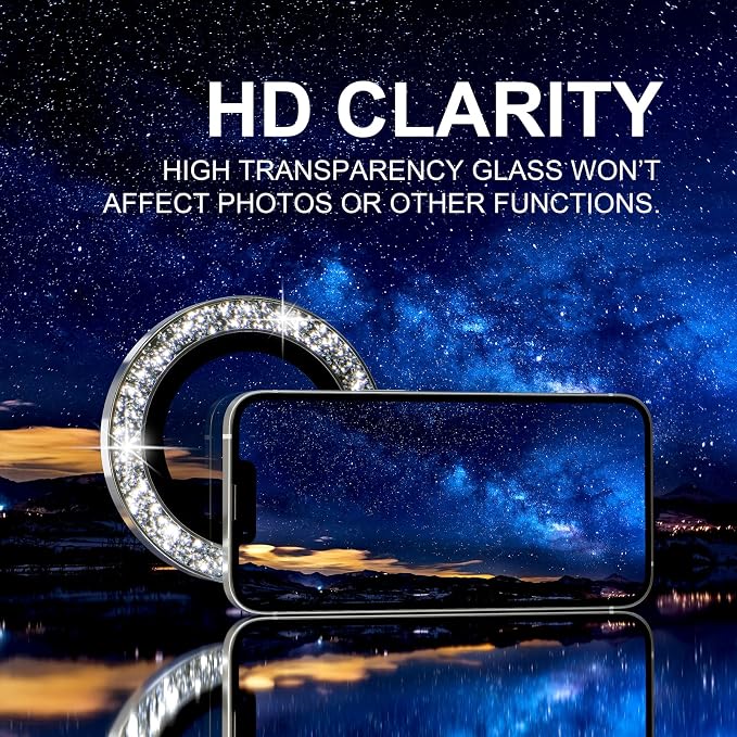 Choiche Compatible for iPhone 17e / 16e Camera Lens Protector Bling, 9H - Image 5