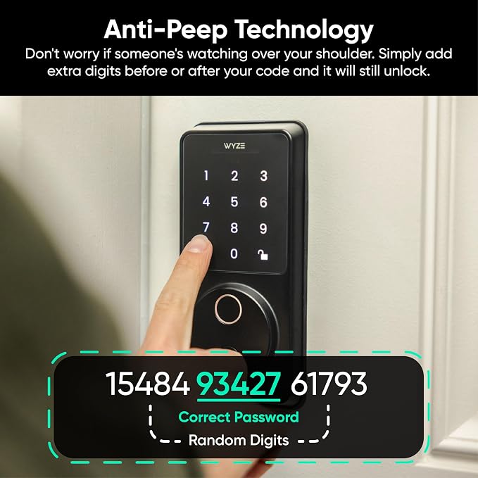 Wyze Auto-Lock Bolt v2, Fingerprint Keyless Entry Smart Lock, AI Learning - Image 9