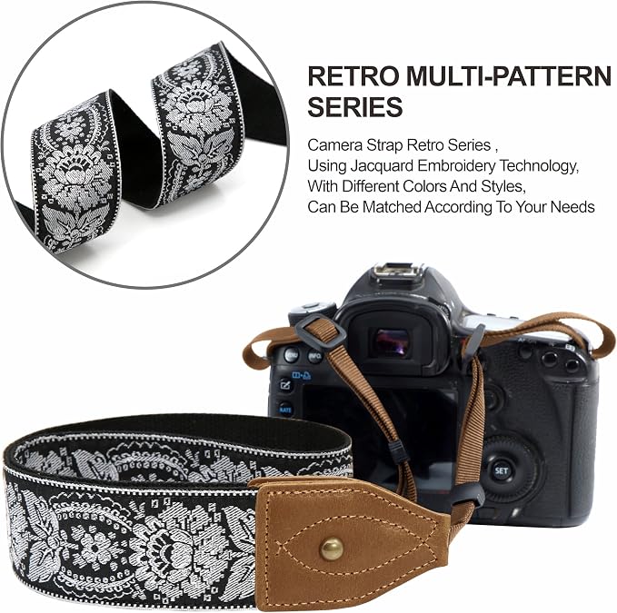 Padwa Lifestyle 2" Wide Classic Crazy Horse Art Cowhide Head Cotton Camera - Image 5