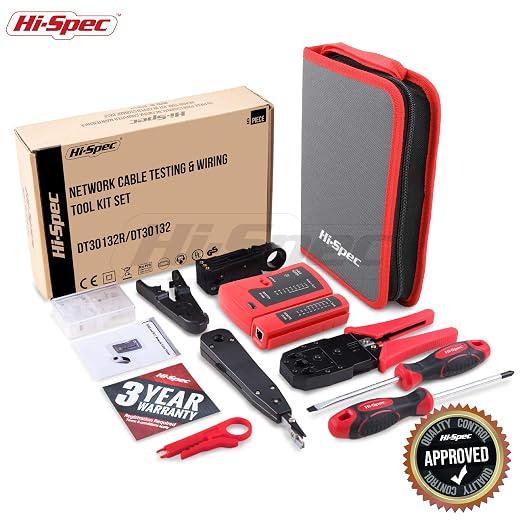 Hi-Spec 9pc Network Cable Tester Tool Kit Set - Image 7
