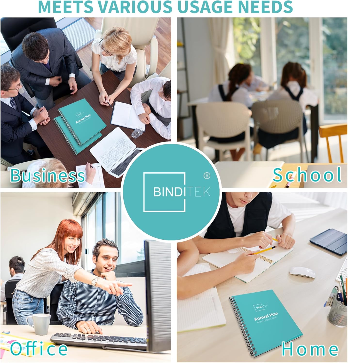 Binditek 100 Pack 5 Mil Clear Binding Covers, Ultra Clear, 8.5 x 11 Inches, Letter Size, Square Corners, Un-Punched, Office Supplies